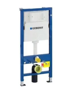 Geberit Duofix - Set Voorwandinstallatie, Closet Alpha Met WC-zitting, DELTA50 Bedieningsknop, Glanzend Chroom 458.103.00.1 NR5 -Grohe Verkoop 00660e0ee8be677d33cccd5c