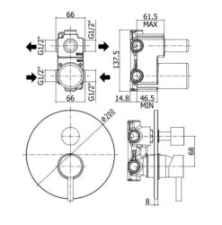 Paffoni Stick - Inbouwkraan Voor 2 Uitgangen Incl. Inbouwdeel, Rvs SK018ST 5 Paffoni Stick - Inbouwkraan Voor 2 Uitgangen Incl. Inbouwdeel, Rvs SK018ST -Grohe Verkoop 033d42472e5159d43d6ffe5c