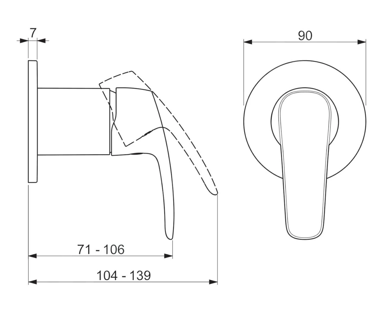 Hansa Pinto - Inbouw Douchekraan, Chroom 50669983 4 Hansa Pinto - Inbouw Douchekraan, Chroom 50669983 - Afbeelding 2