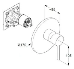 Kludi Bozz - Inbouw Badkraan, Mat Zwart 386553976 -Grohe Verkoop 0ded36a2b4724d2f336277da