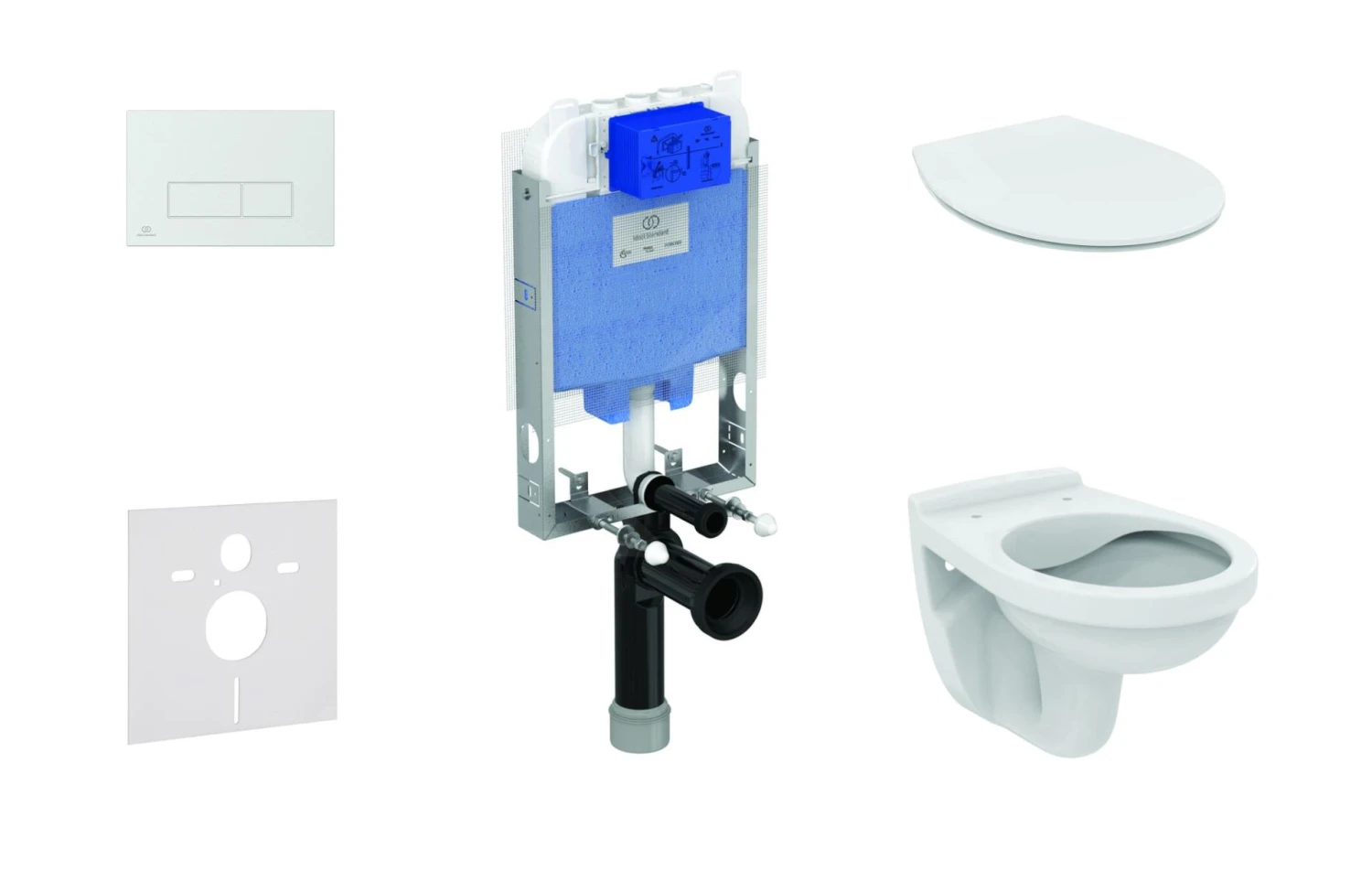 Ideal Standard ProSys - Toiletset - Inbouwreservoir, Closet Alpha Met WC-zitting, Oleas M2 Bedieningsplaat, SoftClose, Mat Chroom ProSys80M SP110 3 Ideal Standard ProSys - Toiletset - Inbouwreservoir, Closet Alpha Met WC-zitting, Oleas M2 Bedieningsplaat, SoftClose, Mat Chroom ProSys80M SP110