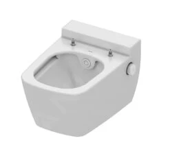 Geberit Duofix - Inbouwreservoir Voor Hangend Toilet Met SIGMA30 Bedieningsknop, Mat Chroom/chroom + Tece One - Hangend Douche-wc En Wc-bril, Rimless, SoftClose 111.355.00.5 NT7 -Grohe Verkoop 129742b428b7b2aa7b696590 5