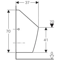 Geberit Urinoirs - Urinoir Selva Waterloos, Wit 116.081.00.1 -Grohe Verkoop 153d70ddf1d0e7d24b01b360