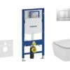 Geberit Duofix - Inbouwreservoir Voor Hangend Toilet Met SIGMA30 Bedieningsknop, Mat Chroom/chroom + Ideal Standard Tesi - Hangend Toilet En Wc-bril, Aquablade, SoftClose 111.300.00.5 NU7 -Grohe Verkoop 1a74f3fb4a9767ec4707d732