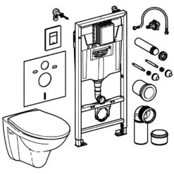 Grohe Solido - Voorwand Montageset, Bau Ceramic Toilet En Softclose Zitting, Skate Cosmopolitan Bedieningsplaat, Chroom 39586000 -Grohe Verkoop 1e9b6b68da7a19c43a6865b1