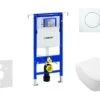Geberit Duofix - Toiletset Met Sigma01 Bedieningsplaat, Alpine Wit + Villeroy Boch Hangend Toilet En Wc Bril, SoftClose, DirectFlush, CeramicPlus 111.355.00.5 NI1 -Grohe Verkoop 225f9871a1c96a45780c7217