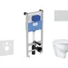 Ideal Standard ProSys - Toiletset- Inbouwreservoir, Closet, WC-zitting Bau Ceramic, Oleas M1 Bedieningsplaat, Rimless, SoftClose, Chroom ProSys120M SP66 -Grohe Verkoop 23b99e46f536653d5a4d736a