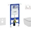 Geberit Duofix - Inbouwreservoir Voor Hangend Toilet Met SIGMA20 Bedieningsknop, Wit/glanzend Chroom + Ideal Standard Tesi - Hangend Toilet En Wc-bril 111.355.00.5 NF4 -Grohe Verkoop 26662498544bf6ef5f8df335