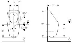 Geberit Urinoirs - Urinoir Tamina, Voor Geïntegreerd Besturing, Batterijvoeding, Wit 116.143.00.1 6 Geberit Urinoirs - Urinoir Tamina, Voor Geïntegreerd Besturing, Batterijvoeding, Wit 116.143.00.1 -Grohe Verkoop 29682da3cc0545fada031121