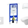 Geberit Duofix - Toiletset Met Sigma30 Bedieningsplaat, Wit/glazend Chroom + Duravit D-Code Hangend Toilet En Wc Bril, Rimless, SoftClose 111.355.00.5 NH5 -Grohe Verkoop 323ce514733697ba7ac99aff