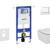 Geberit Duofix - Inbouwreservoir Voor Hangend Toilet Met SIGMA30 Bedieningsknop, Wit/glanzend Chroom + Ideal Standard Tesi - Hangend Toilet En Wc-bril, Aquablade, SoftClose 111.355.00.5 NU5 -Grohe Verkoop 3faf6fb6f95a2ef27964dbe7
