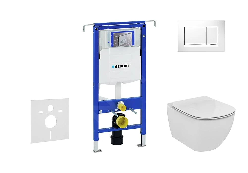 Geberit Duofix - Inbouwreservoir Voor Hangend Toilet Met SIGMA30 Bedieningsknop, Wit/glanzend Chroom + Ideal Standard Tesi - Hangend Toilet En Wc-bril, Aquablade, SoftClose 111.355.00.5 NU5 3 Geberit Duofix - Inbouwreservoir Voor Hangend Toilet Met SIGMA30 Bedieningsknop, Wit/glanzend Chroom + Ideal Standard Tesi - Hangend Toilet En Wc-bril, Aquablade, SoftClose 111.355.00.5 NU5