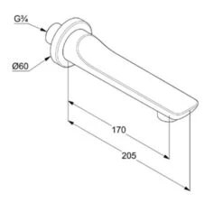 Kludi Balance - Baduitloop, Chroom 5250305 -Grohe Verkoop 407752c7104c8b4e2f71922d