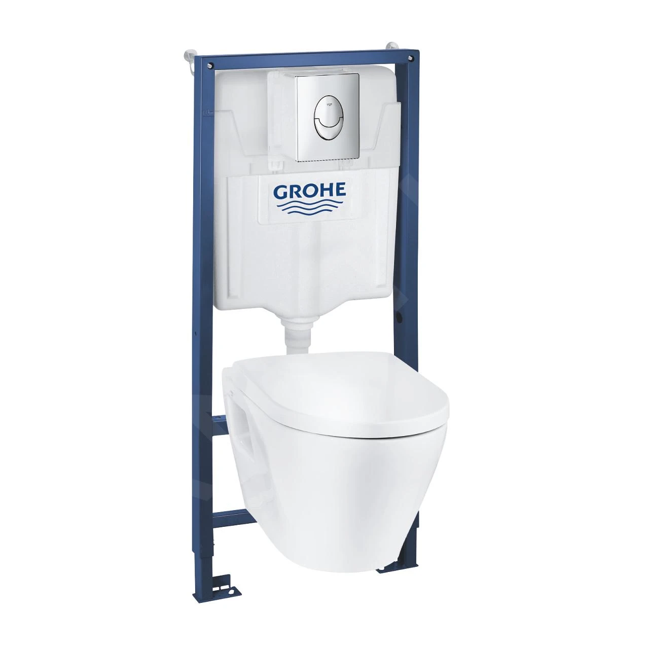 Grohe Solido - Toiletset Met Inbouwtoilet, Hangtoilet Serel En Wc Bril Softclose, Bedieningspaneel Start, Chroom/wit 39583000 3 Grohe Solido - Toiletset Met Inbouwtoilet, Hangtoilet Serel En Wc Bril Softclose, Bedieningspaneel Start, Chroom/wit 39583000