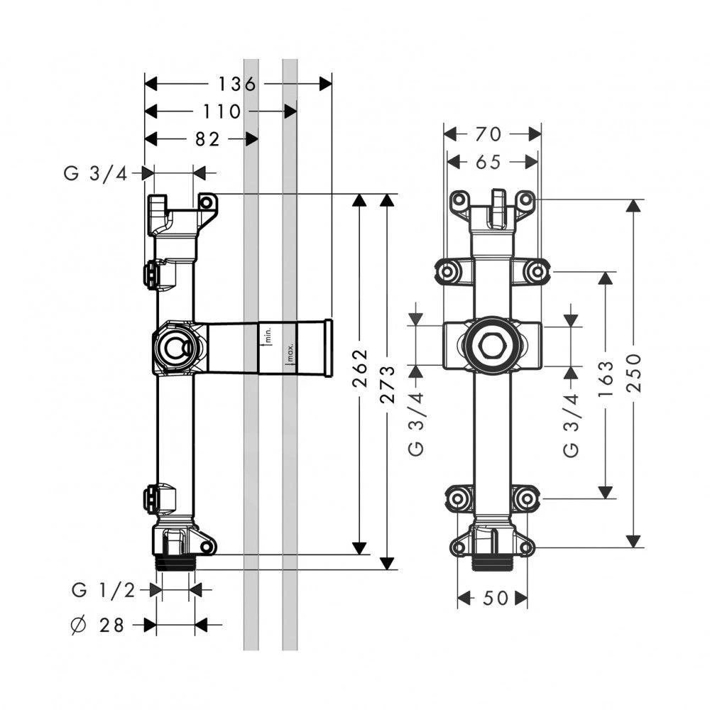 Axor Inbouwdelen - Basisgarnituur Voor Baduitloop 10941180 4 Axor Inbouwdelen - Basisgarnituur Voor Baduitloop 10941180 - Afbeelding 2