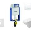 Geberit Kombifix - Toiletset Met Sigma30 Bedieningsplaat, Wit/glazend Chroom + Duravit D-Code Hangend Toilet En Wc Bril, Rimless, SoftClose 110.302.00.5 NH5 -Grohe Verkoop 52509be760be13d0956ce1c1