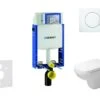 Geberit Kombifix - Toiletset Met Sigma01 Bedieningsplaat, Alpine Wit + Duravit D-Code Hangend Toilet En Wc Bril, Rimless, SoftClose 110.302.00.5 NH1 -Grohe Verkoop 5642607fad26b4f2eeaccd3b