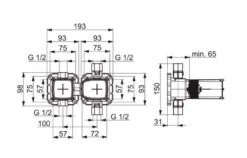 Hansa Matrix - Basisgarnituur, 2 Functies 44860051 -Grohe Verkoop 5b258fa7fbb9d4cc140f997e