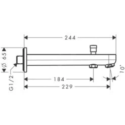 Hansgrohe Metris S - Baduitloop Met Omstelling 228 Mm, Chroom 31416000 -Grohe Verkoop 60c5ea9a730d896930b2980f