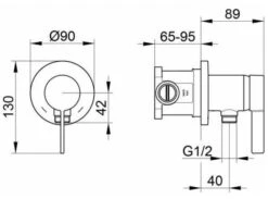 Keuco IXMO - SOLO Inbouw Douchekraan Incl. Inbouwdeel, Chroom 59552019521 -Grohe Verkoop 60d4141d5c75520d5b862274