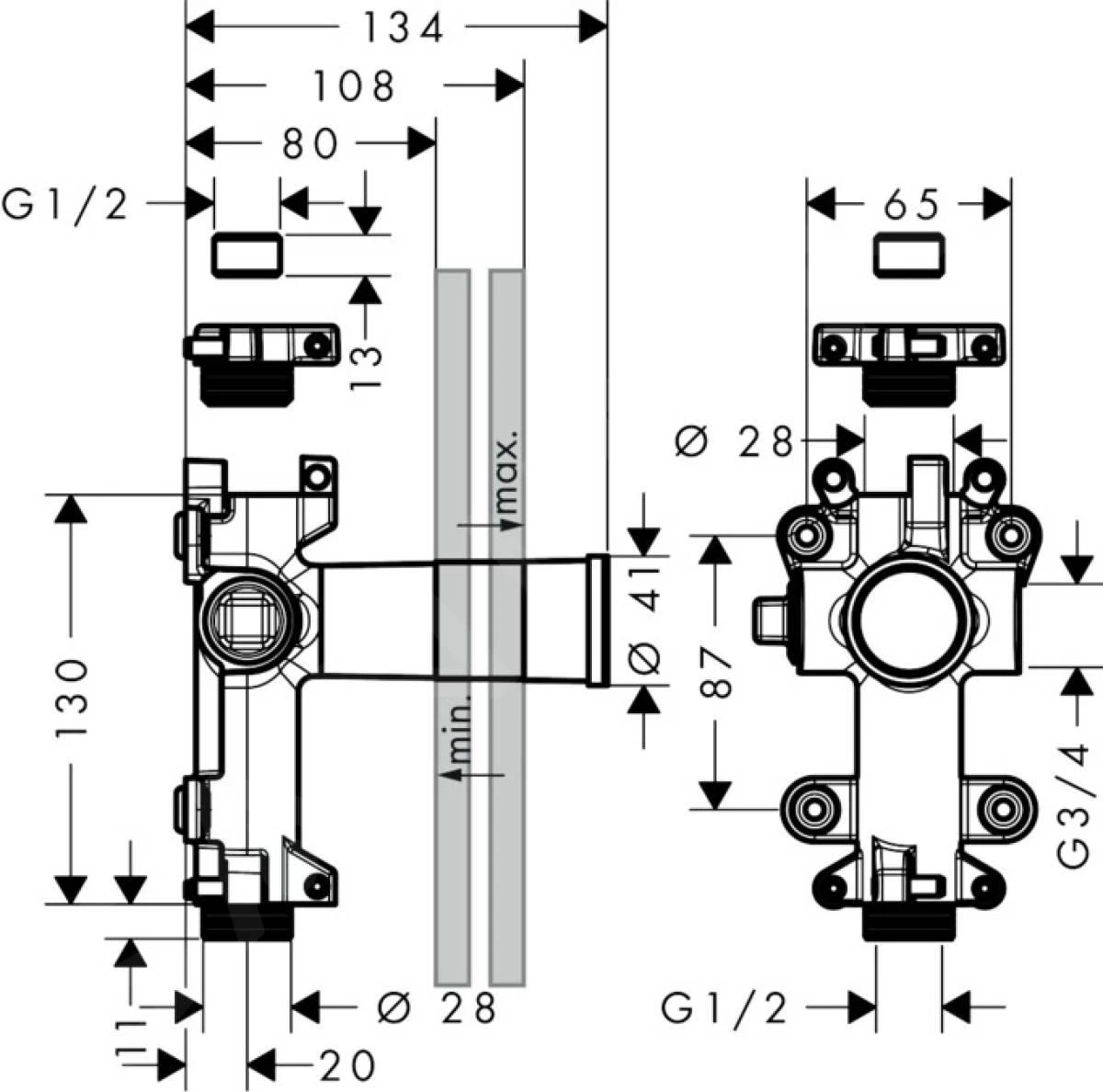 Axor One - Basisgarnituur Voor Inbouw Stopkraan 45770180 4 Axor One - Basisgarnituur Voor Inbouw Stopkraan 45770180 - Afbeelding 2