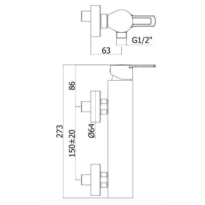 Paffoni West - Doucheset Met Kraan, Chroom WS168DCR 4 Paffoni West - Doucheset Met Kraan, Chroom WS168DCR - Afbeelding 2