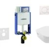 Geberit Kombifix - Inbouwreservoir Voor Hangend Toilet Met SIGMA01 Bedieningsknop, Alpine Wit + Villeroy Boch - Hangend Toilet En Wc-bril, DirectFlush, SoftClose, CeramicPlus 110.302.00.5 NB1 -Grohe Verkoop 68cfeb2de10482459a3c7ab1