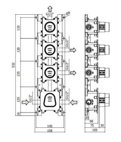 Paffoni Modular Box - Basisgarnituur Voor Inbouw Thermostaakranen MDBOX019 -Grohe Verkoop 69ee166f2a047c6f6bf08aea