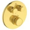 Ideal Standard CeraTherm Navigo - Inbouwthermostaat, Opbouwdeel, 2 Gebruikers, Brushed Gold A7296A2