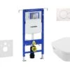 Geberit Duofix - Inbouwreservoir Voor Hangend Toilet Met SIGMA01 Bedieningsknop, Alpine Wit + Villeroy Boch - Hangend Toilet En Wc-bril, DirectFlush, SoftClose, CeramicPlus 111.355.00.5 NB1 -Grohe Verkoop 712b49f29004145c141025bf