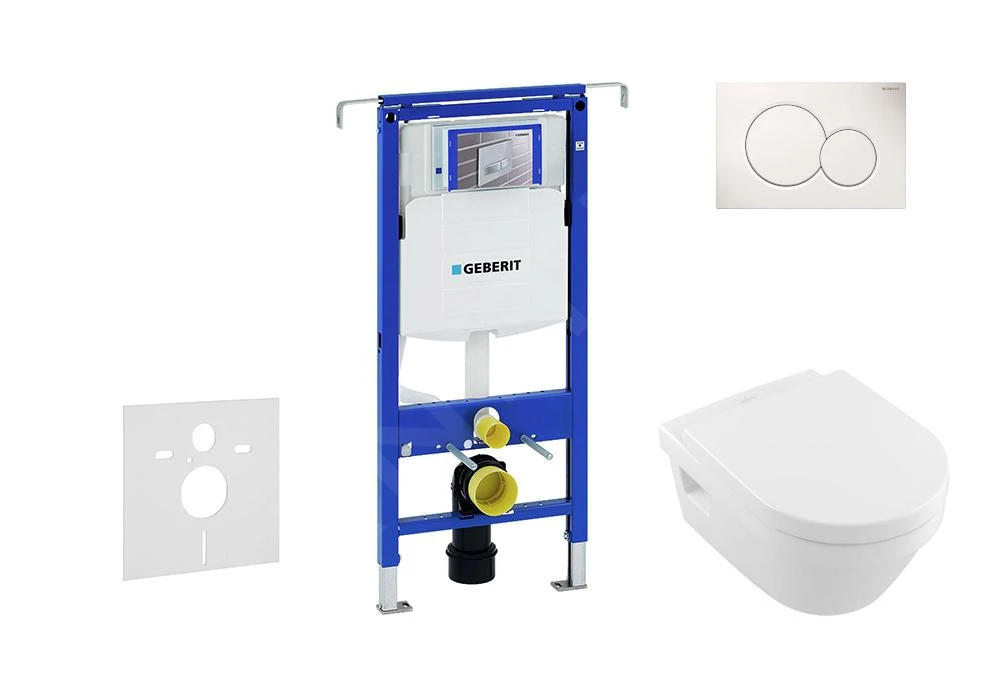 Geberit Duofix - Inbouwreservoir Voor Hangend Toilet Met SIGMA01 Bedieningsknop, Alpine Wit + Villeroy Boch - Hangend Toilet En Wc-bril, DirectFlush, SoftClose, CeramicPlus 111.355.00.5 NB1 3 Geberit Duofix - Inbouwreservoir Voor Hangend Toilet Met SIGMA01 Bedieningsknop, Alpine Wit + Villeroy Boch - Hangend Toilet En Wc-bril, DirectFlush, SoftClose, CeramicPlus 111.355.00.5 NB1
