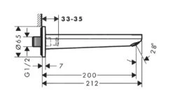 Hansgrohe Rebris S - Baduitloop, Mat Zwart 72430670 -Grohe Verkoop 7915c936dafe894182e0eb0b 3