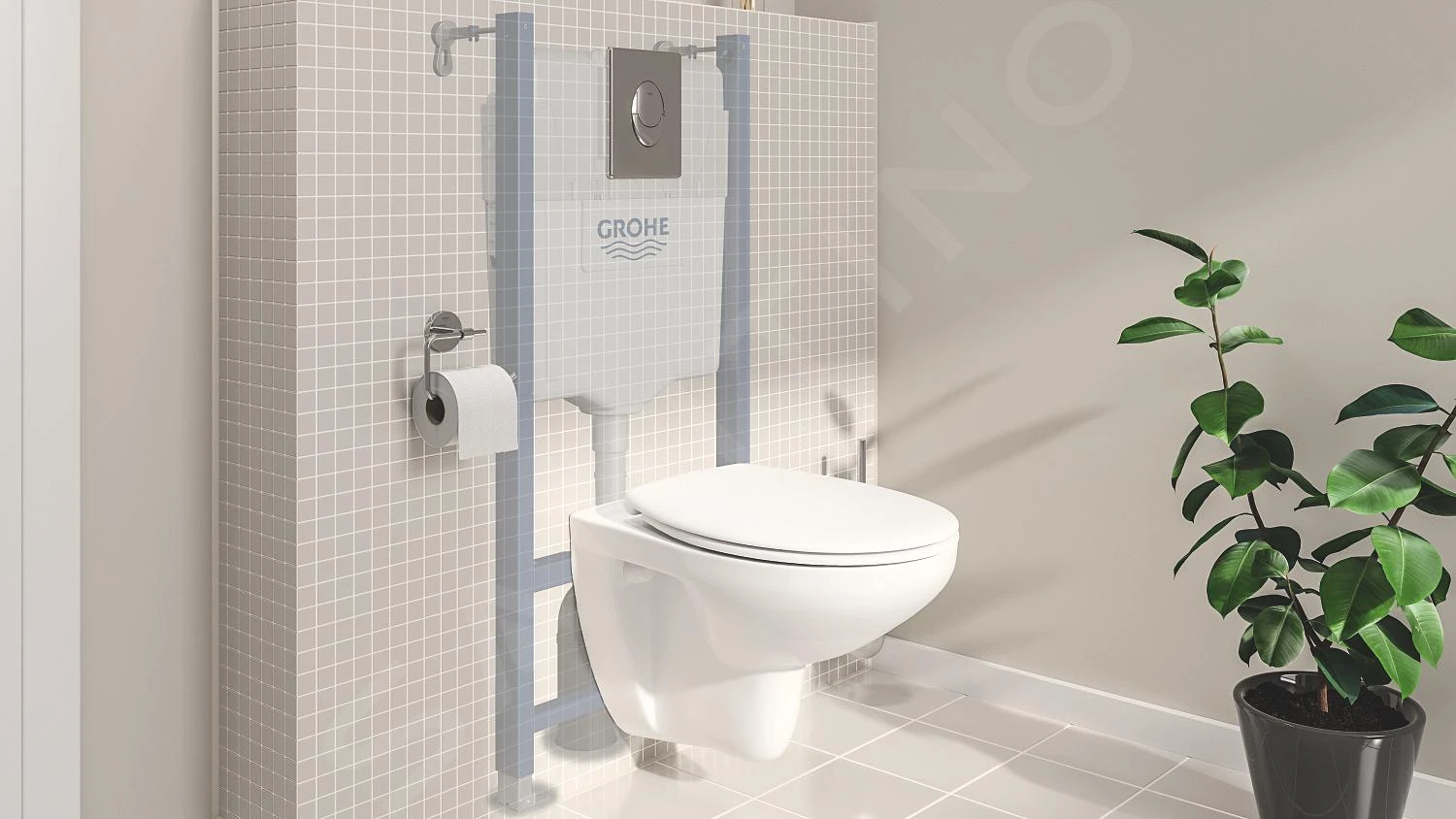 Grohe Solido - Toiletset Met Inbouwtoilet, Hangtoilet En Wc Bril Bau Ceramic, Softclose, Bedieningspaneel Skate Air, Chroom/wit 39888000 10 Grohe Solido - Toiletset Met Inbouwtoilet, Hangtoilet En Wc Bril Bau Ceramic, Softclose, Bedieningspaneel Skate Air, Chroom/wit 39888000 - Afbeelding 8