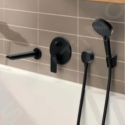Hansgrohe Rebris E - Baduitloop, Mat Zwart 72431670 -Grohe Verkoop 7ee1f8d986f2807274303a60