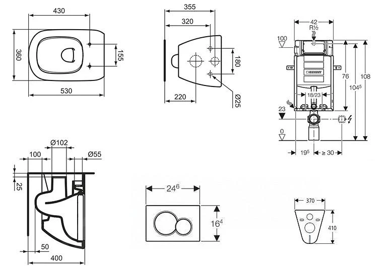 Geberit Kombifix - Set Voorwandinstallatie, Toilet En Zitting Ideal Standard Tesi, Sigma30 Bedieningsplaat, Wit/chroom 110.302.00.5 NF5 4 Geberit Kombifix - Set Voorwandinstallatie, Toilet En Zitting Ideal Standard Tesi, Sigma30 Bedieningsplaat, Wit/chroom 110.302.00.5 NF5 - Afbeelding 2