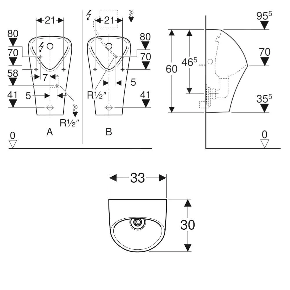 Geberit Urinoirs - Urinoir Narva, Achterinlaat, Wit 501.655.00.1 4 Geberit Urinoirs - Urinoir Narva, Achterinlaat, Wit 501.655.00.1 - Afbeelding 2