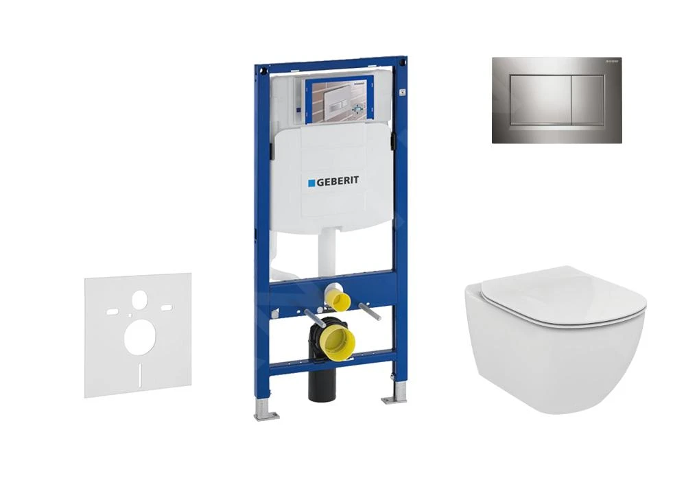 Geberit Duofix - Set Voorwandinstallatie, Toilet En Zitting Ideal Standard Tesi, Sigma30 Bedieningsplaat, Chroom 111.300.00.5 NF6 2 Geberit Duofix - Set Voorwandinstallatie, Toilet En Zitting Ideal Standard Tesi, Sigma30 Bedieningsplaat, Chroom 111.300.00.5 NF6