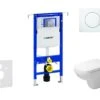 Geberit Duofix - Toiletset Met Sigma01 Bedieningsplaat, Alpine Wit + Duravit D-Code Hangend Toilet En Wc Bril, Rimless, SoftClose 111.355.00.5 NH1 -Grohe Verkoop b0b3952e1b201f48d3c88f76