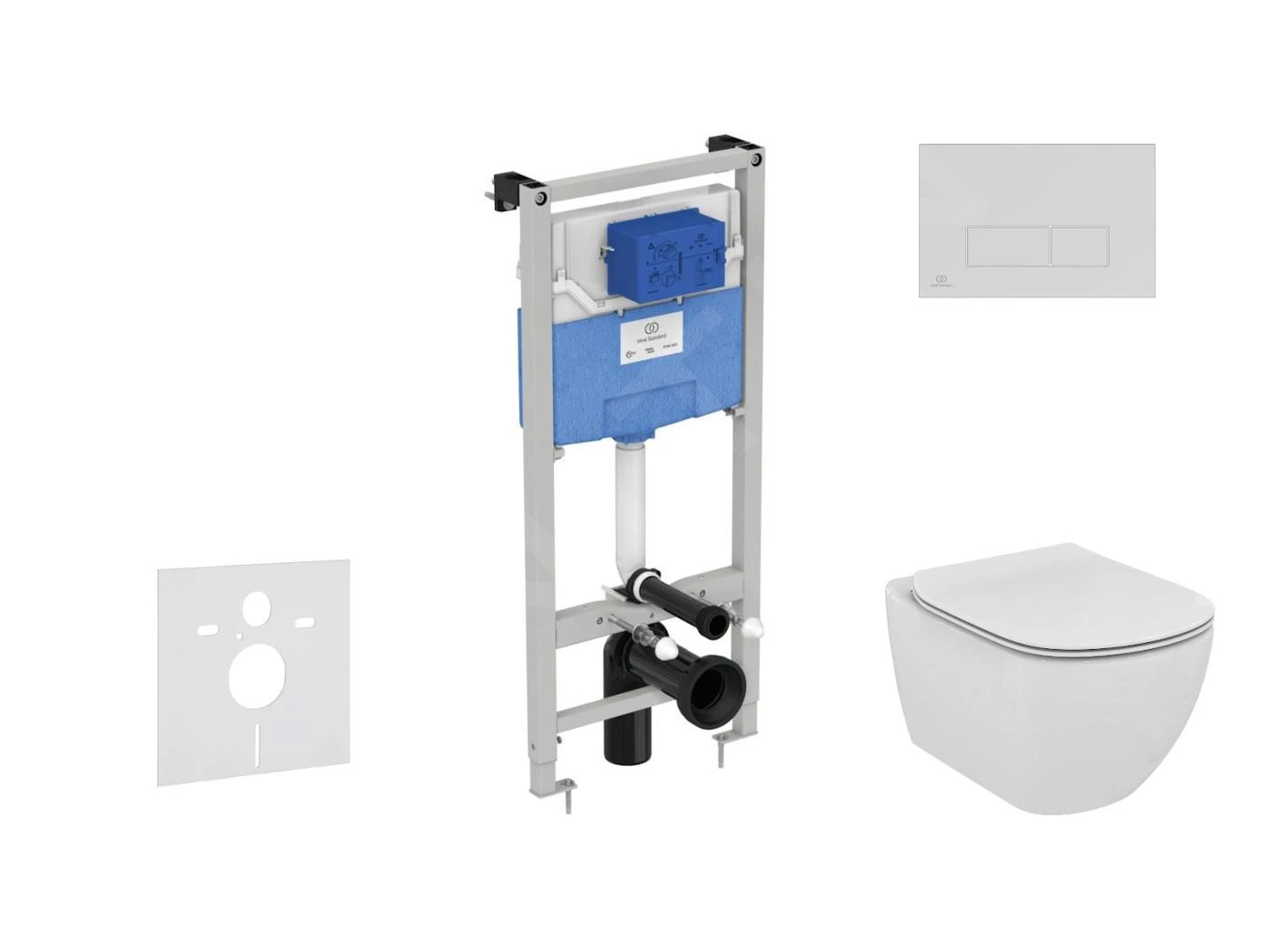 Ideal Standard ProSys - Toiletset- Inbouwreservoir, Closet, WC-zitting Tesi, Oleas M2 Bedieningsplaat, Chroom ProSys120M SP15 3 Ideal Standard ProSys - Toiletset- Inbouwreservoir, Closet, WC-zitting Tesi, Oleas M2 Bedieningsplaat, Chroom ProSys120M SP15