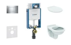 Geberit Kombifix - Set Voorwandinstallatie, Closet Alpha Met WC-zitting, SIGMA30 Bedieningsknop, Chroom 110.302.00.5 NR6