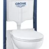Grohe Solido - Voorwand Montageset, Bau Ceramic Toilet En Softclose Zitting, Skate Cosmopolitan Bedieningsplaat, Chroom 39586000