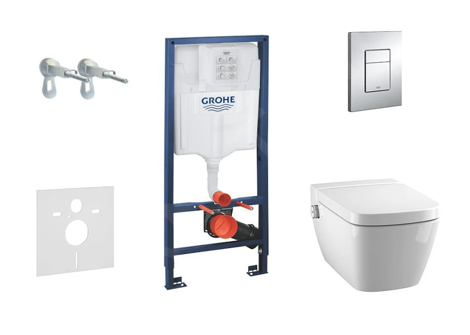 Grohe Rapid SL - Complete Toiletset Douche WC + Tece Wc Zitting, Skate Cosmo Bedieningsplaat, Rimless, SoftClose, Chroom 38528SET-KT 3 Grohe Rapid SL - Complete Toiletset Douche WC + Tece Wc Zitting, Skate Cosmo Bedieningsplaat, Rimless, SoftClose, Chroom 38528SET-KT
