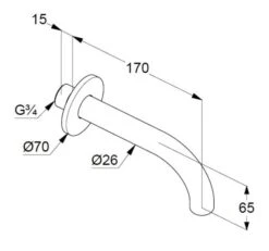 Kludi Bozz - Baduitloop, Chroom 3850505 -Grohe Verkoop e908bc8a0cd27dd44e409823