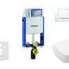 Geberit Kombifix - Toiletset Met Sigma30 Bedieningsplaat, Wit/glanzend Chroom + Villeroy Boch Hangend Toilet En Wc Bril, SoftClose, DirectFlush, CeramicPlus 110.302.00.5 NI5 -Grohe Verkoop ebfdea19d40f3598823ffeab