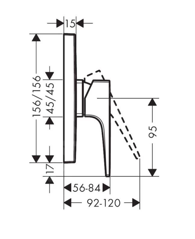 Hansgrohe Metropol - Afdekset Voor Douchekraan, Chroom 74565000 3 Hansgrohe Metropol - Afdekset Voor Douchekraan, Chroom 74565000 - Afbeelding 2