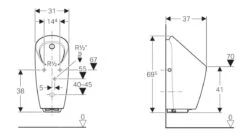 Geberit Urinoirs - Urinoir Preda Met Geïntegreerde Besturing, Generatorvoeding, Wit 116.074.00.1 -Grohe Verkoop f8874f01f7bef73d034adfc9