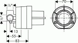 Hansgrohe Inbouwdelen - Inbouwdeel Voor Douchemengkraan 13620180 4 Hansgrohe Inbouwdelen - Inbouwdeel Voor Douchemengkraan 13620180 - Afbeelding 2
