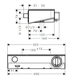 Hansgrohe ShowerTablet Select - Opbouw Douchethermostaat 300, Wit/chroom 13171400 -Grohe Verkoop faba586e8ac65a2b661c6161