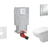 Grohe Uniset - Complete Toiletset, Wand-wc + D-Code Toiletzitting, Rimless, SoftClose, + Bedieningsplaat Skate Cosmo, Chroom 38643SET-KK -Grohe Verkoop fd4f8b66007ff4dedd603085
